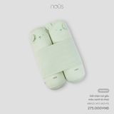 Gối chặn tai gấu màu xanh lá nhạt NB Nous ( chấm bi )