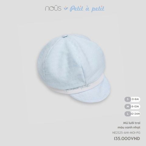 Mũ lưỡi trai màu xanh nhạt Nous S/M/L ( viền trắng )