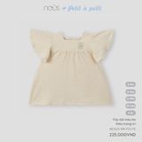 Váy dài màu be thêu trang trí Nous Petit à petit ( thêu hoa )