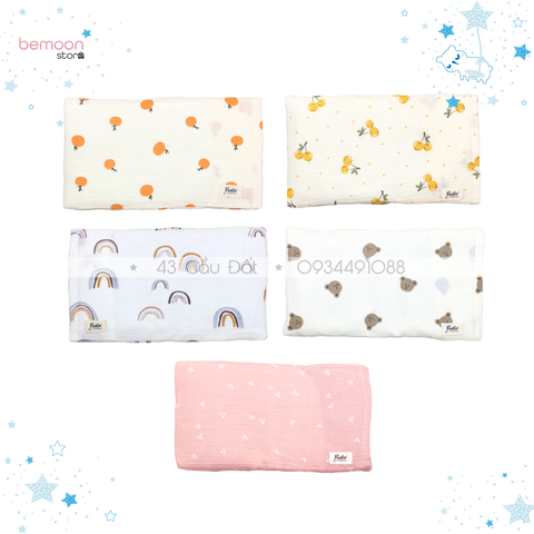 Gối xô bông mỏng muslin Bé Bé