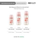 Bình sữa PPSU Moyuum Hàn Quốc thế hệ 3 - Mẫu tim đỏ