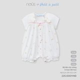 Body liền cộc trắng in họa tiết hoa Nous Petit à petit