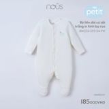 Body liền dài có tất Nous Petit trắng in hình bọ rùa NB