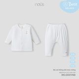 Bộ cài thẳng dài màu trắng (vịt) Nous Petit