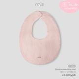 Yếm tròn màu hồng nhạt Nous xô Muslin