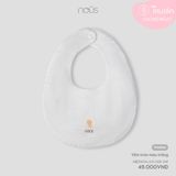 Yếm tròn màu trắng (vịt) Nous xô Muslin