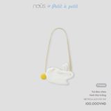 Túi đeo chéo hình thỏ trắng Nous Petit à Petit