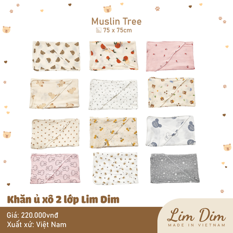 Khăn ủ xô 2 lớp Lim Dim
