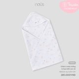 Chăn ủ màu trắng in hoạ tiết con vịt Nous 80*80cm