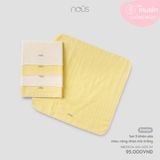 Set 5 khăn sữa màu vàng nhạt mix trắng Nous xô Muslin