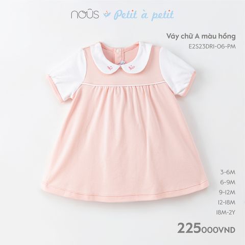 Váy chữ A màu hồng Nous Petit à Petit