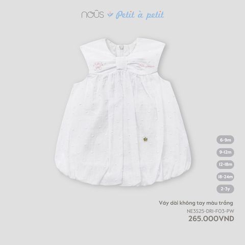Váy dài không tay màu trắng Nous Petit à Petit