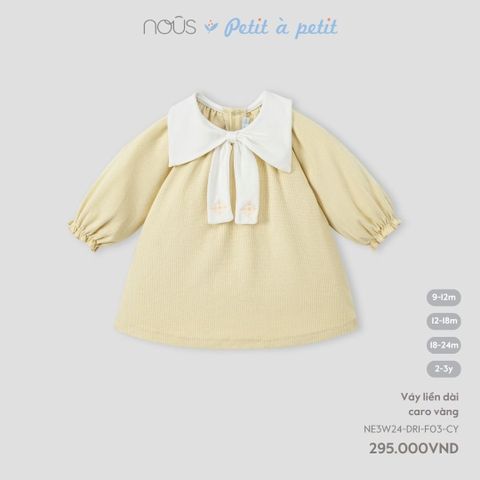 Váy liền dài Nous Petit à petit caro vàng