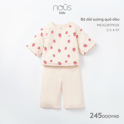 Bộ dài suông Nous Kid quả dâu