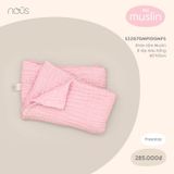Khăn tắm Nous xô  Muslin 6 lớp màu xanh/hồng (110x110cm)