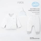 Set cài thẳng sơ sinh và mũ  Nous