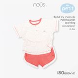Bộ bổ trụ trước cộc Nous petit hoạ tiết sao hồng