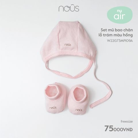 Set mũ và bao chân lỗ trám Nous air