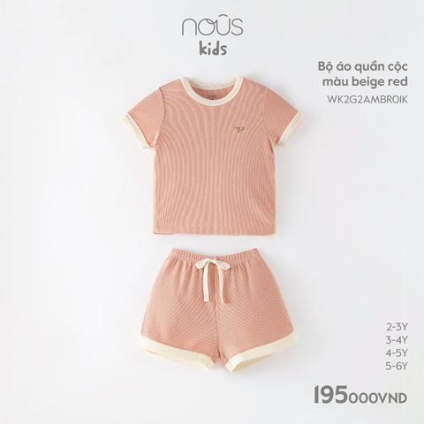 Bộ áo quần cộc Nous Kid cotton tăm