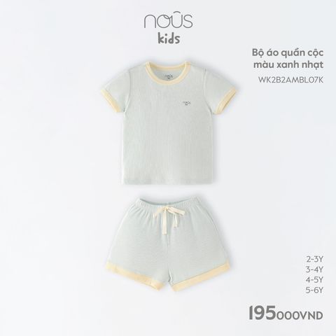 Bộ áo quần cộc Nous Kid cotton tăm