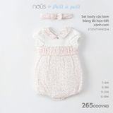 Set body cộc kèm băng đô hoạ tiết cành cam Nous