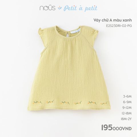 Váy chữ A màu xanh Nous petit à petit