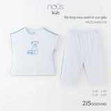 Bộ lửng Nous Kid màu xanh in con gấu