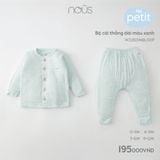 Bộ cài thẳng dài Nous petit màu xanh da trời