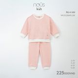 Bộ quần áo nỉ dài Nous Kid hồng