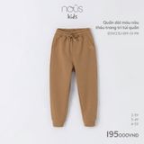 Quần dài Nous Kid màu nâu thêu trang trí túi quần