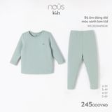 Bộ ôm dáng dài Nous Kid màu xanh lam