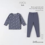 Bộ áo quần dài Nous Kid xanh navy họa tiết trăng sao