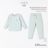 Bộ dài giữ nhiệt Nous Kid màu xanh nhạt có hình in trang trí