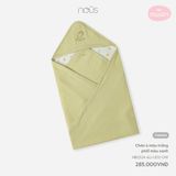 Chăn ủ màu trắng phối màu xanh Nous 80x80cm