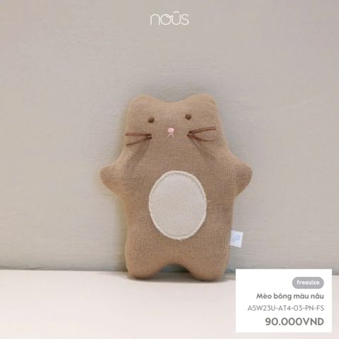 Gấu bông mèo bông màu nâu Nous