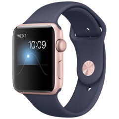 Apple Watch 2 42mm Rose Gold Aluminum Case Sport - Midnight Blue (MNPL2)