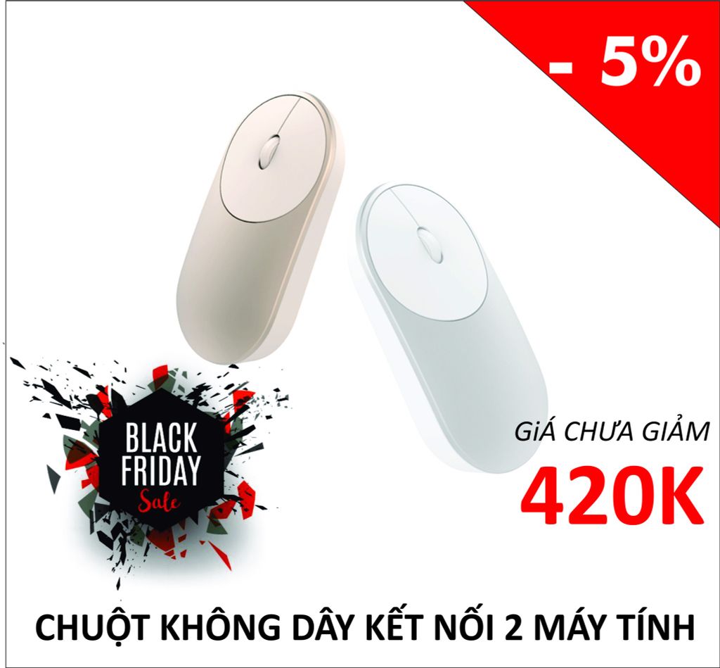 Chuột không dây kết nối 2 máy tính xiaomi