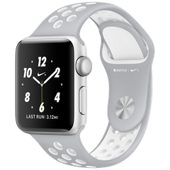 Apple Watch 2 38mm Aluminum Case Nike+ Sport - Silver/White (MNNQ2)