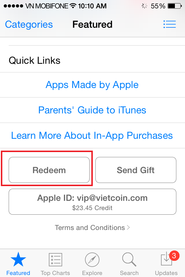 Cách nạp thẻ iTunes