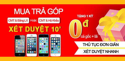 Mua iphone trả góp tại Huy Phong