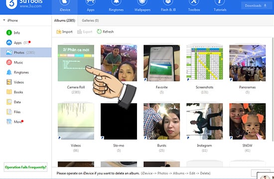 Copy ảnh từ iPhone sang máy tính bằng iTunes Copy ảnh từ iPhone sang máy tính bằng iTunes