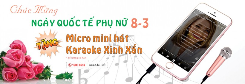 Chào mừng quốc tế phụ nữ 8-3 tặng Micro mini Karaoke xinh xắn