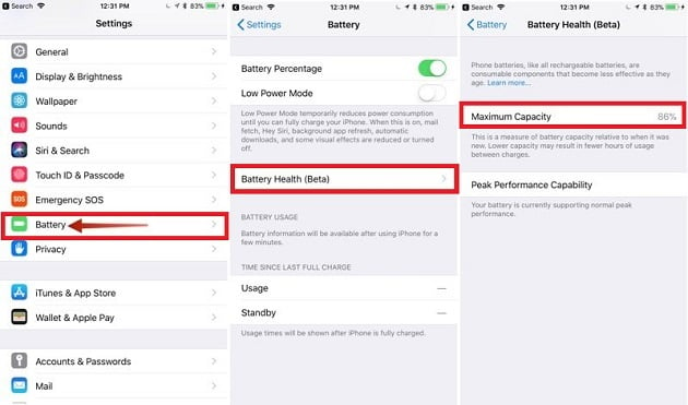 Cách kiểm tra độ chai pin iPhone Xs Max