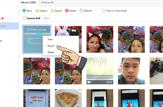 Copy ảnh từ iPhone sang máy tính bằng iTunes Copy ảnh từ iPhone sang máy tính bằng iTunes
