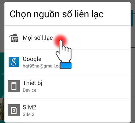 Chuyển danh bạ từ Android sang iPhone