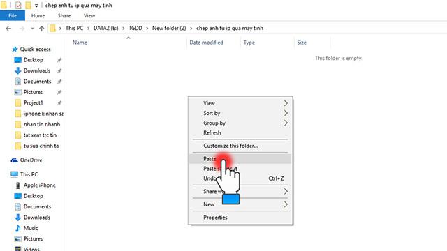 Copy ảnh từ iPhone vào máy tính Copy ảnh từ iPhone vào máy tính