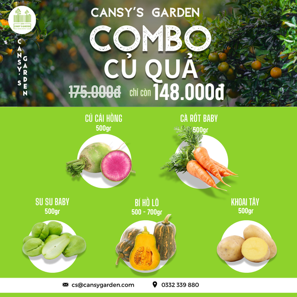 COMBO 5 Củ Quả – Cansy's Garden