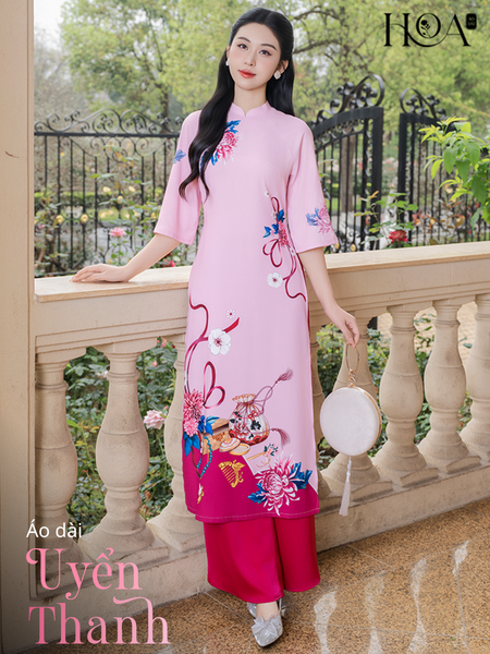 Set áo dài cách tân nữ HOA Uyển Thanh