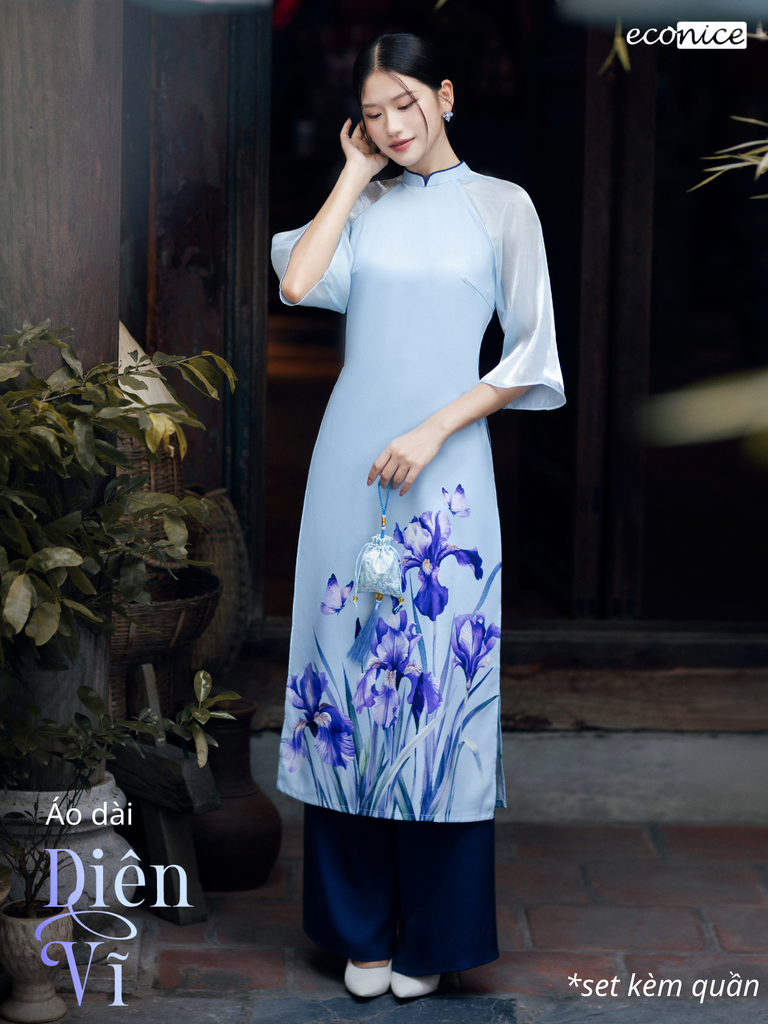 Set áo dài cách tân nữ Econice Diên Vĩ