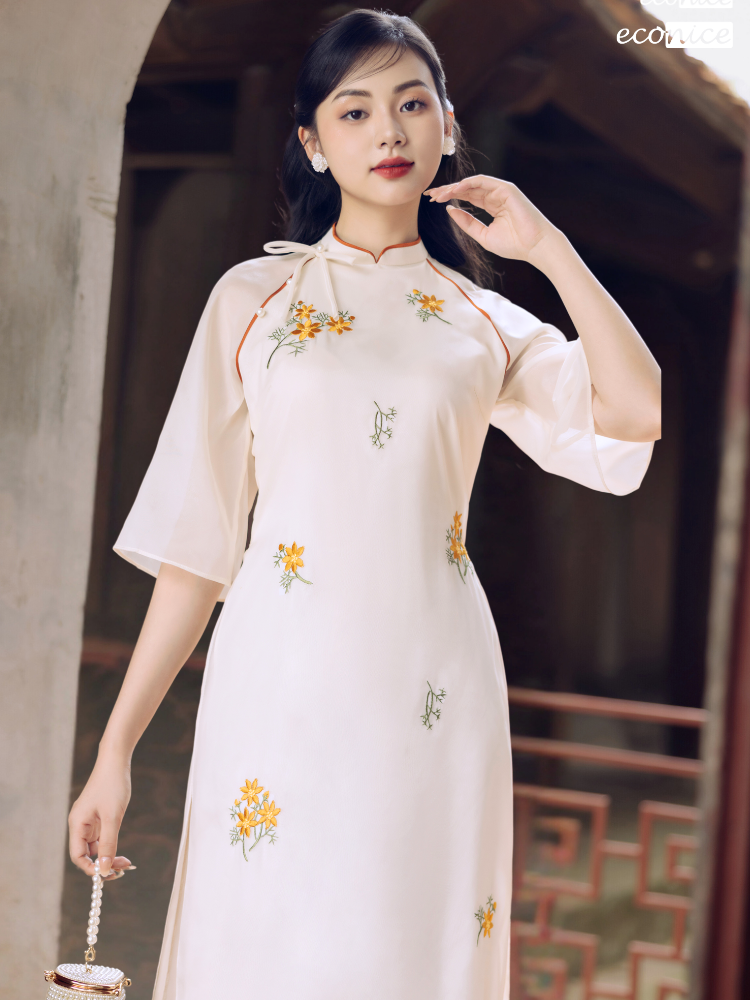 Set áo dài cách tân nữ Econice Tường San